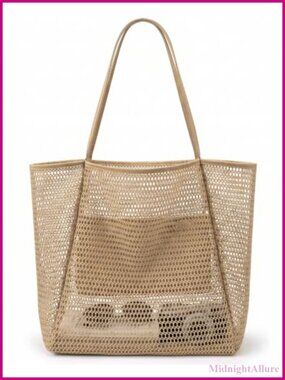Mesh Beach Tote Bag Waterproof Foldable 19L Large Travel Pool Bag